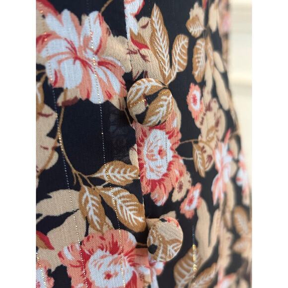 NASTY GAL BLOUSEN BROWN FLORAL LONG SLEEVE DRESS WOMENS SIZE 6 - Picture 12 of 12